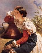 Franz Xaver Winterhalter Young Italian Girl by the Well painting